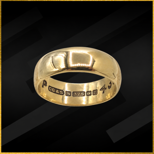 9 carat yellow gold wedding ring