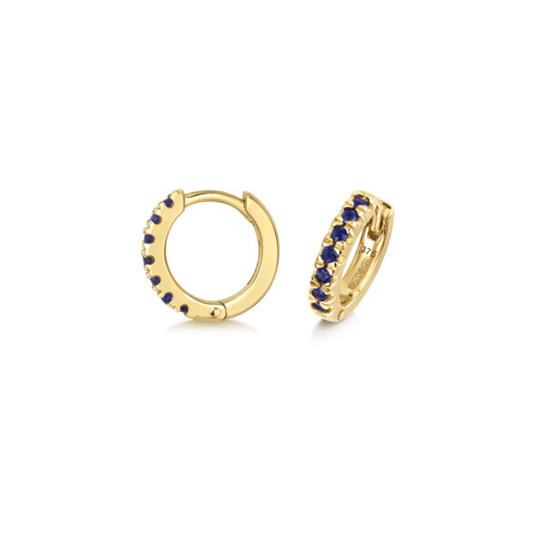 9 carat yellow gold sapphire earrings