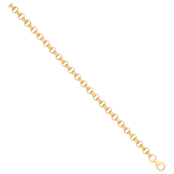 9ct yellow gold belcher bracelet