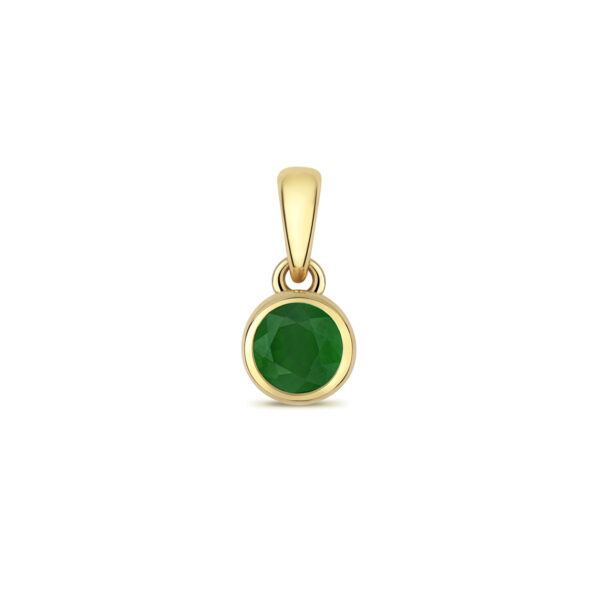 9 carat yellow gold emerald pendant