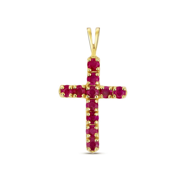 9 carat yellow gold ruby pendant