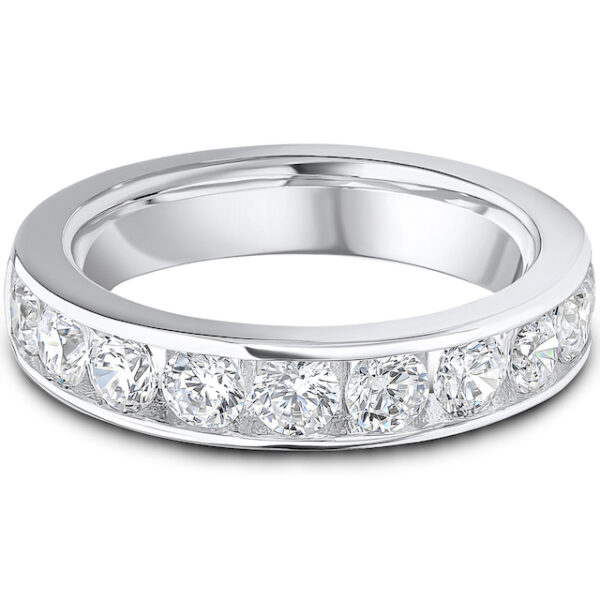 diamond channel set ring
