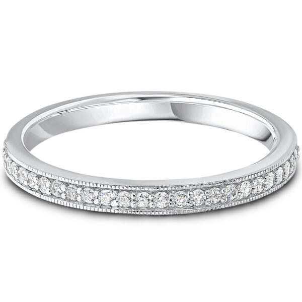 mill grain set diamond wedding ring