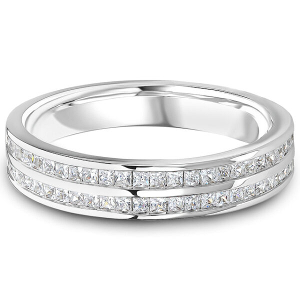 double row diamond ring