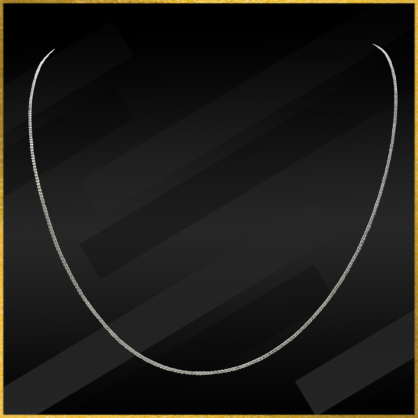 9 carat white gold fine curb chain