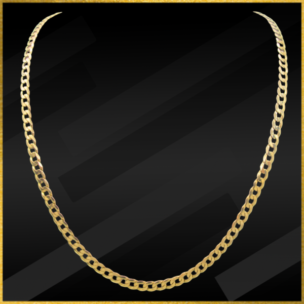 9 carat yellow gold curb chain