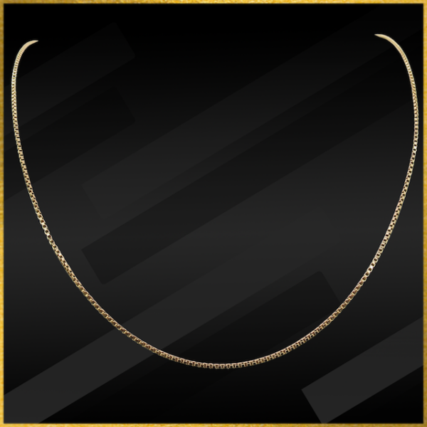 9 carat yellow gold box chain.
