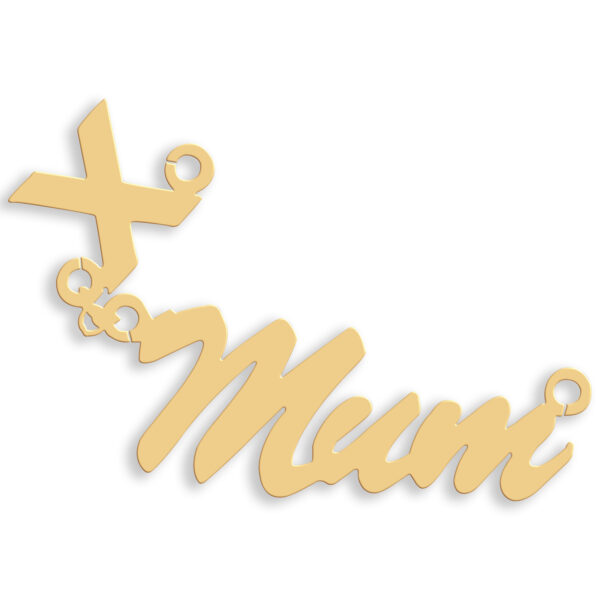 9ct Gold 3 Letter Nameplate