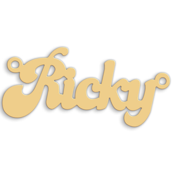 9 carat gold 5 letter nameplate