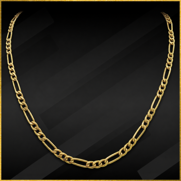 9 carat yellow gold figaro chain