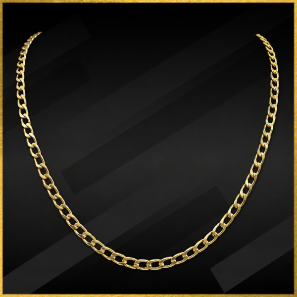 9 carat gold squared curb chain
