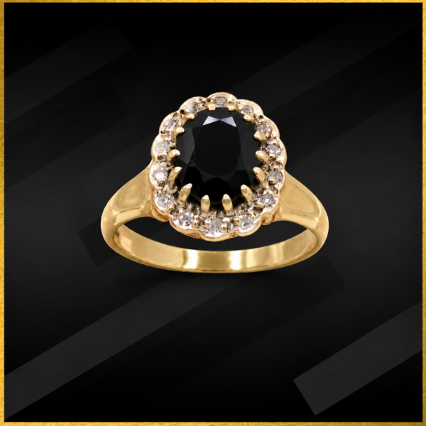 9 carat sapphire and diamond ring