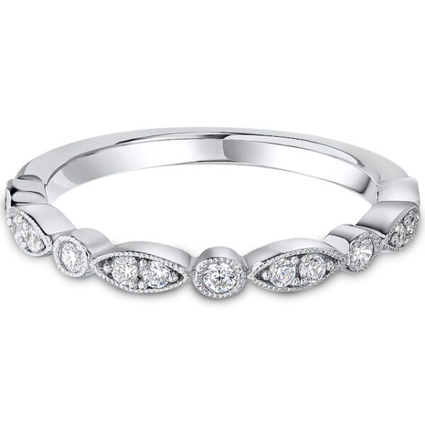 diamond fancy band wedding ring