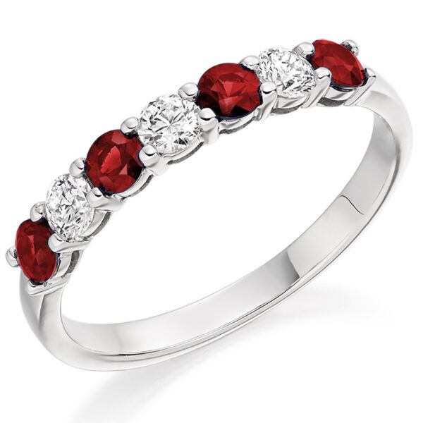 ruby and diamond eternity ring