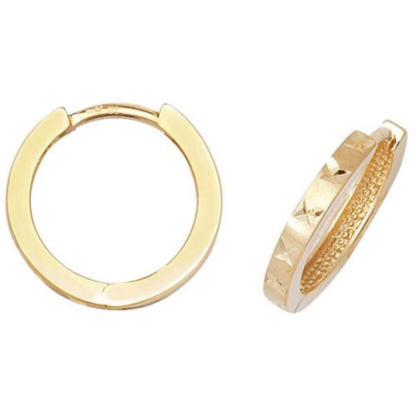 9ct Yellow Gold Huggie earrings