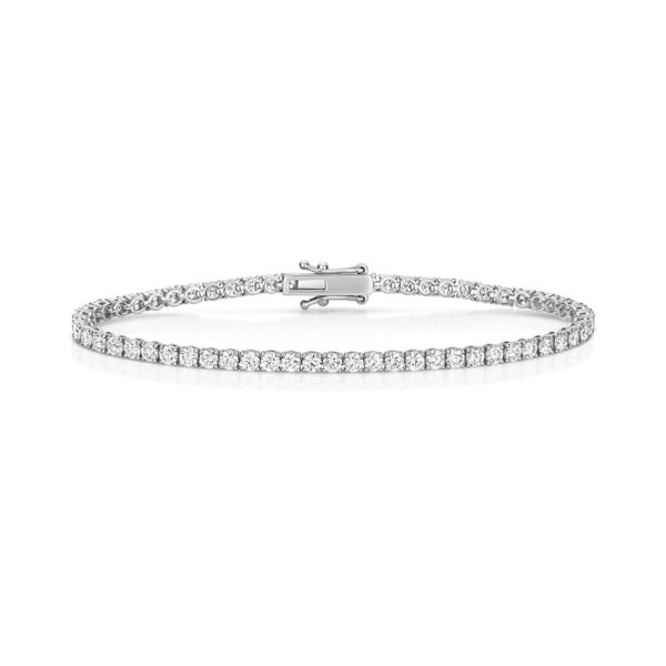 9 carat white gold lab grown diamond bracelet
